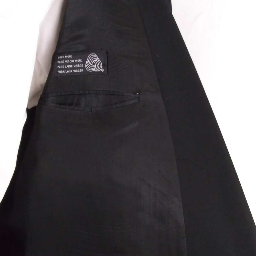 Bachrach black wool sport jacket men's size 44R. - Picture 7 of 8